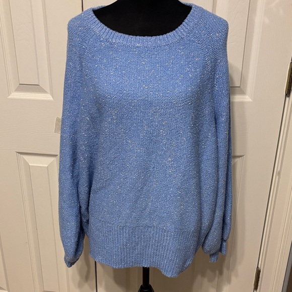 LC Lauren Conrad Sweaters - LC Lauren Conrad Plus Metallic Crewneck Sweater